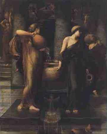 John Ruskin,HRWS The daughters of king Danaus pour water into a bottomless vessel Sweden oil painting art